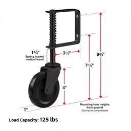 4 in. Black Rubber/Steel Swivel… — Photo 2