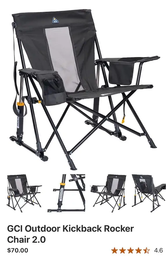 Kickback rocker folding chair — Photo 1