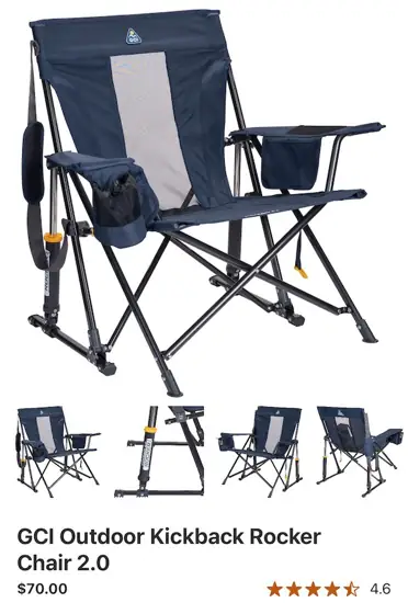 Kickback rocker folding chair — Photo 1