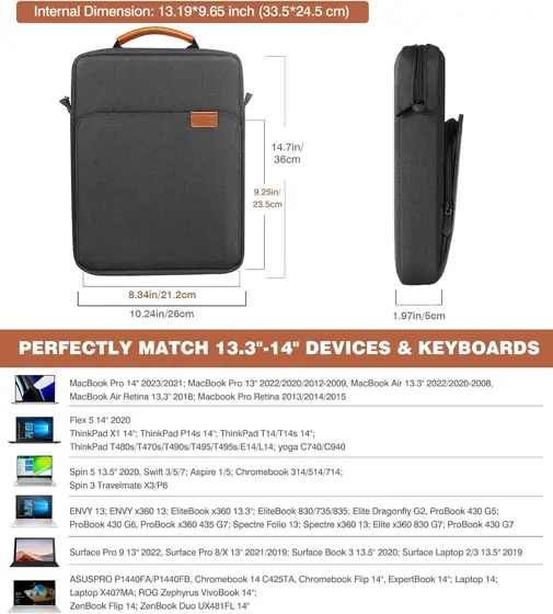 MoKo 13.3-14 Inch Laptop Sleeve… — Photo 2