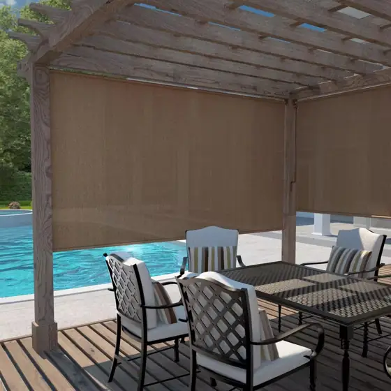 Coolaroo Walnut Cordless UV Blocking… — Photo 2