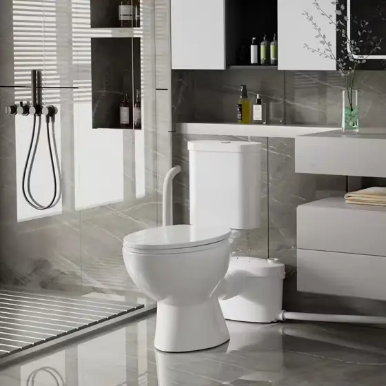 Rear Drain Macerating Toilet, 2-Piece,… — Photo 2