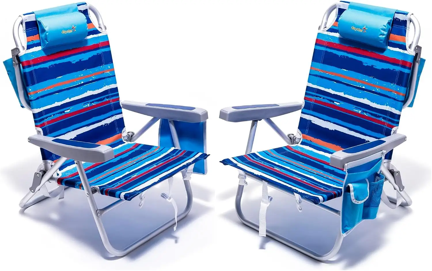 SUNNYFEEL Beach Chairs 2-Pack, 5-Position… — Photo 1
