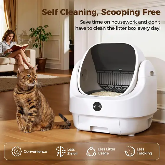 Open-Top Automatic Litter Box, Odor… — Photo 2