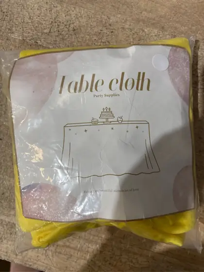 Partisky Yellow Polyester Table Skirt… — Photo 4