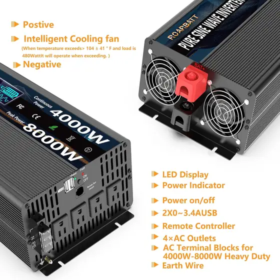 4000W Pure Sine Wave Power… — Photo 2