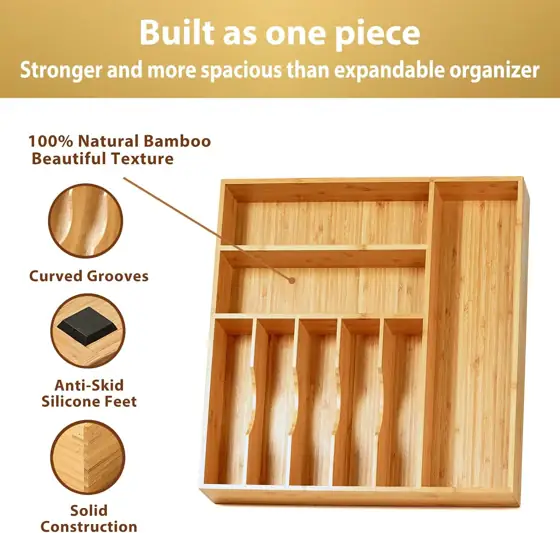 Umilife Kitchen Drawer Organizer, 19x20… — Photo 2