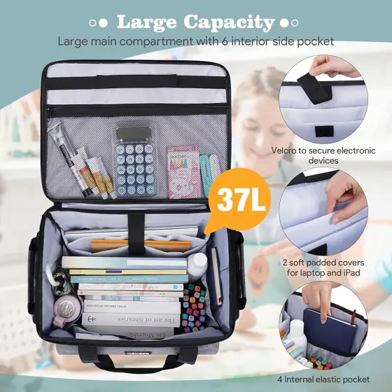 INSMEER Rolling Teacher Bag with… — Photo 2