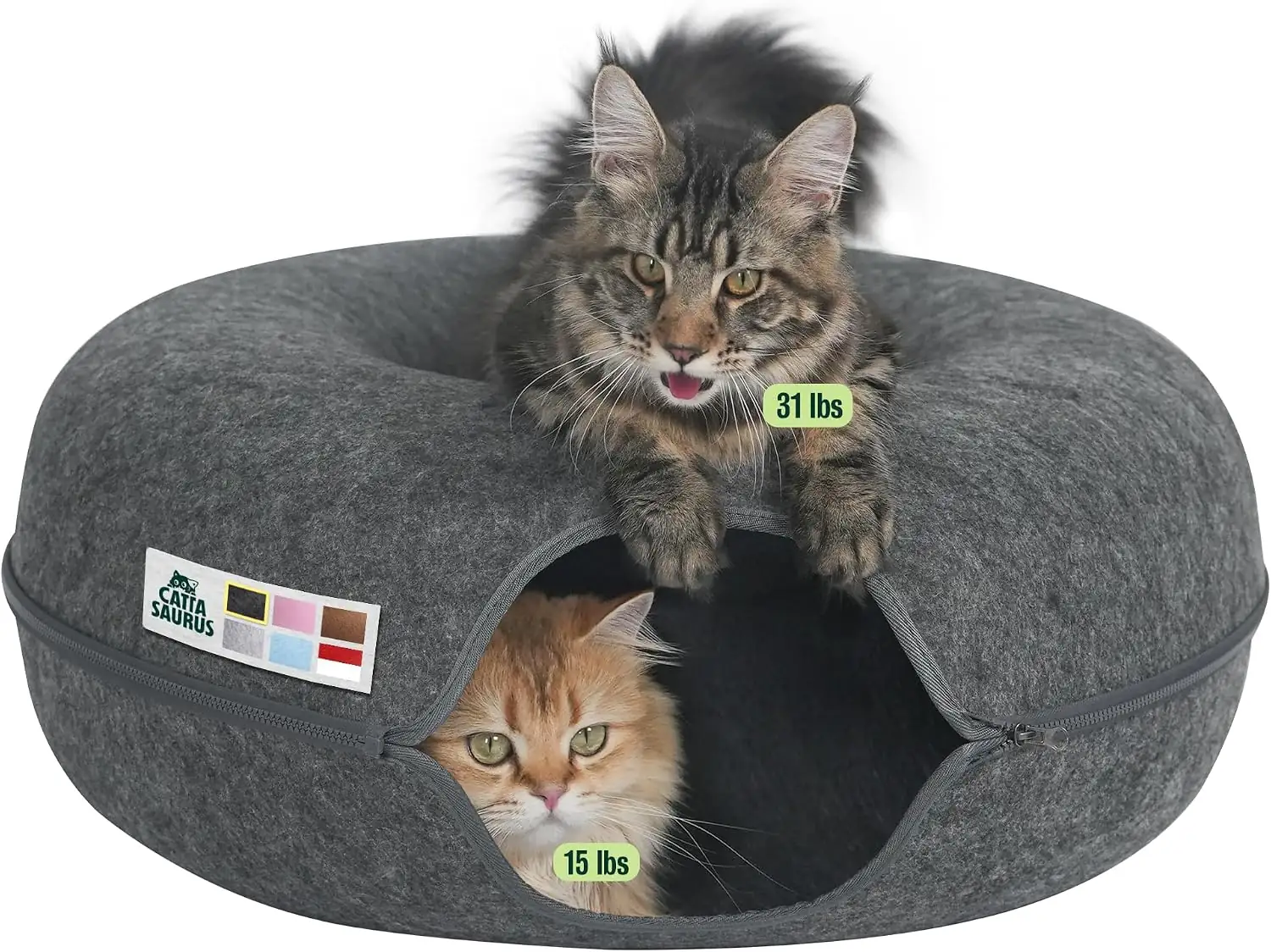 Cattasaurus Peekaboo Cat Cave Donut,… — Photo 1