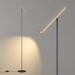 66" Modern Floor Lamp LED Standing with Foot Switch, 6W Warm Light ...