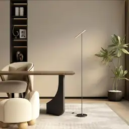 66" Modern Floor Lamp LED Standing with Foot Switch, 6W Warm Light ...