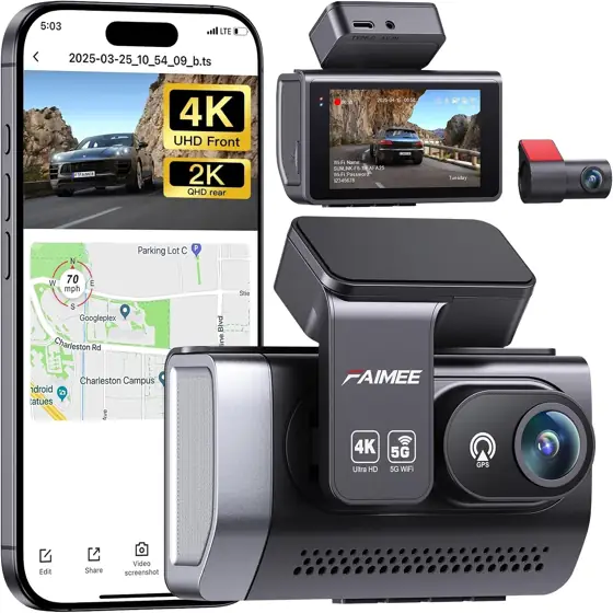 FAIMEE 4K Dash Cam Front… — Photo 1