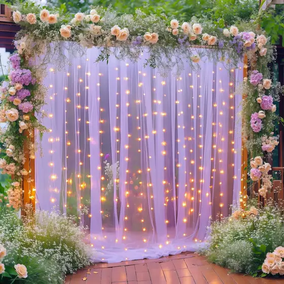 Purple 10x10ft Tulle Backdrop Curtain… — Photo 1