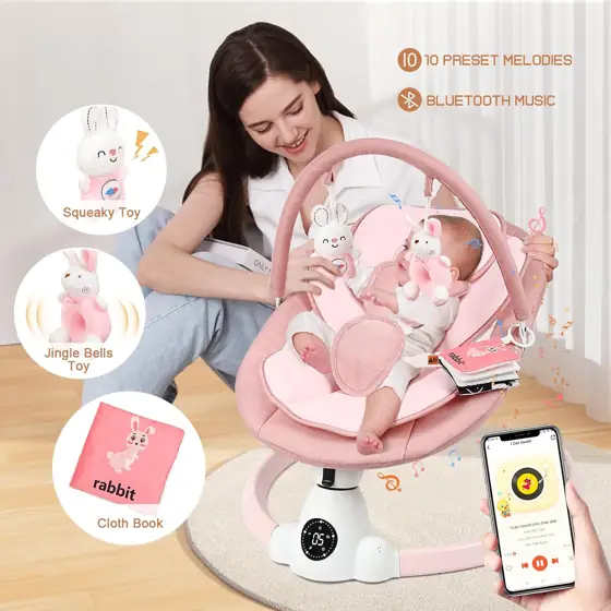 Uuoeebb Baby Swing, Bluetooth Swing… — Photo 2