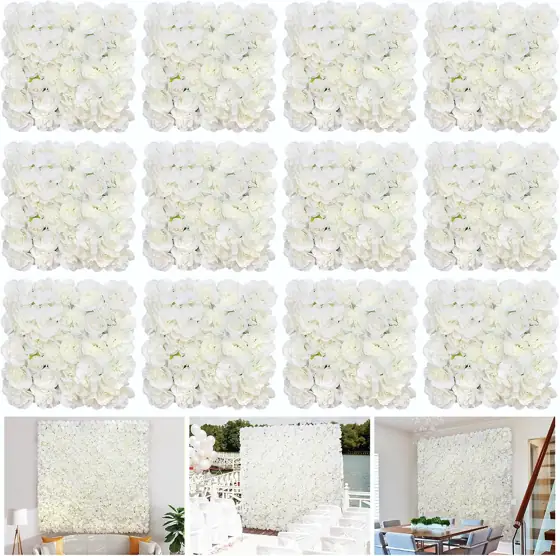 12pcs Flower Wall Backdrop16.5 x16.5… — Photo 1