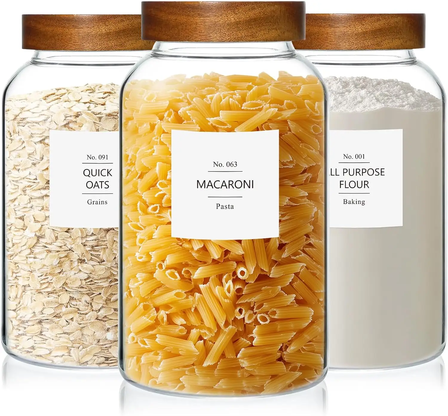 KEYWING 88oz Glass Jars w/Acacia… — Photo 1