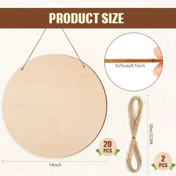 Suzile 20 Pcs Blank Wood… — Photo 2