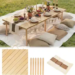 60x30 Folding Picnic Table, Boho… — Photo 1