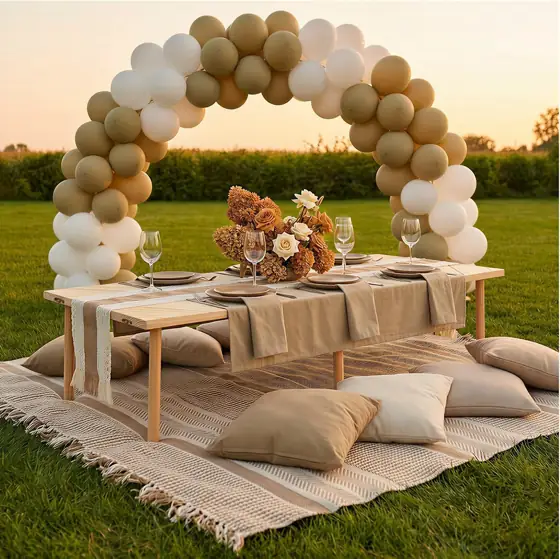 60x30 Folding Picnic Table, Boho… — Photo 2