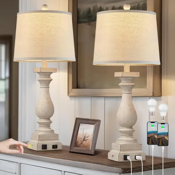 28" Tall Farmhouse Table Lamps… — Photo 1