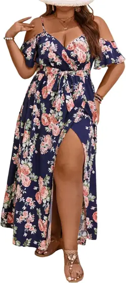 Floerns Women's Plus Size Cold… — Photo 1