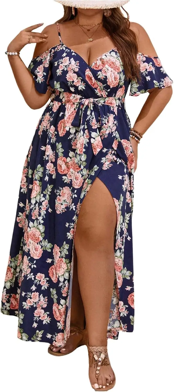 Floerns Women's Plus Size Cold… — Photo 1