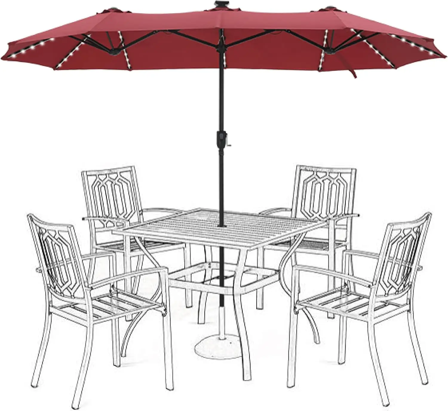 13 ft Patio Umbrella with… — Photo 1