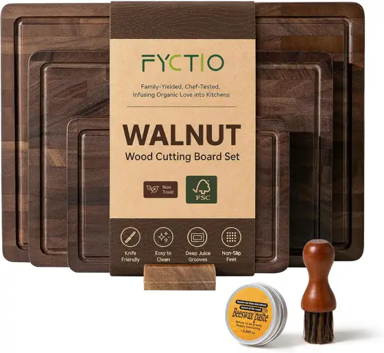 Walnut Wood Cutting Board Set,… — Photo 1