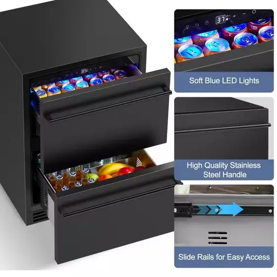 23.42 in. 215-Can 2-Drawer Beverage… — Photo 2