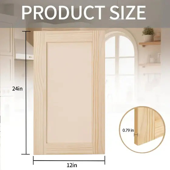 4 Pcs 12x24 Unfinished Shaker… — Photo 2