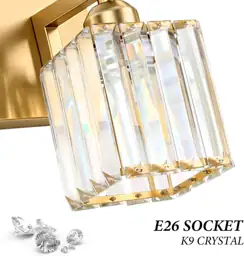 Gold Crystal 3-Light Bathroom Vanity… — Photo 2
