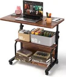 QZMDSM Portable Rolling Desk, Adjustable… — Photo 1