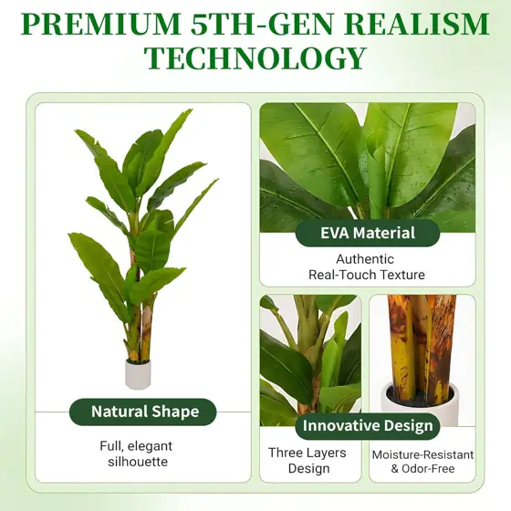 6FT Artificial Banana Tree -… — Photo 2