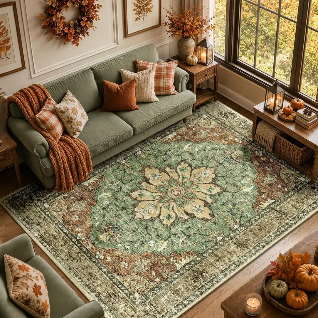 RELEANY Washable Area Rug, 8'x10',… — Photo 1