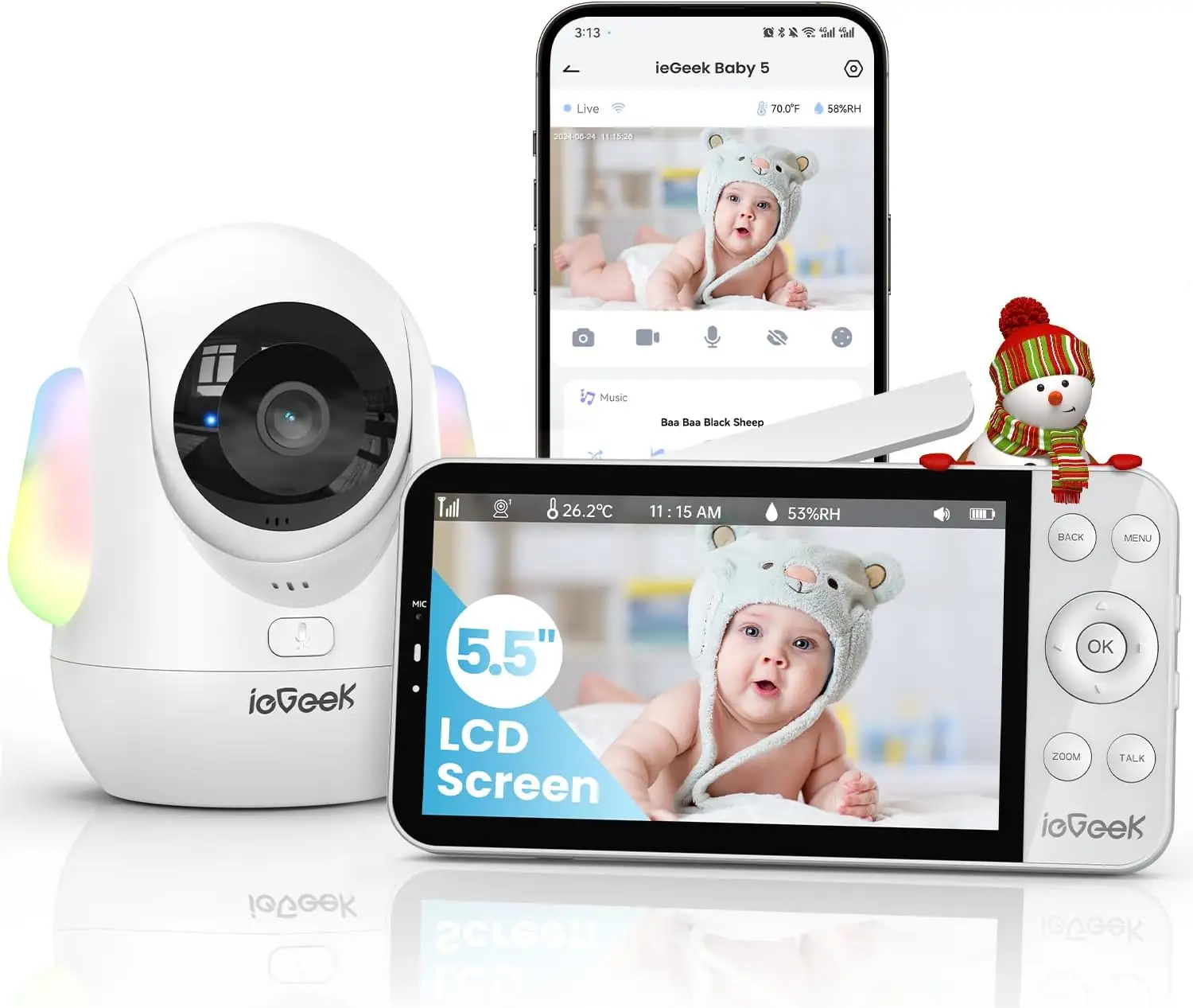 ieGeek 5.5" Baby Monitor: 2.5K… — Photo 1