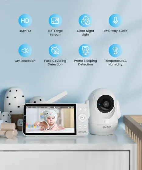 ieGeek 5.5" Baby Monitor: 2.5K… — Photo 2