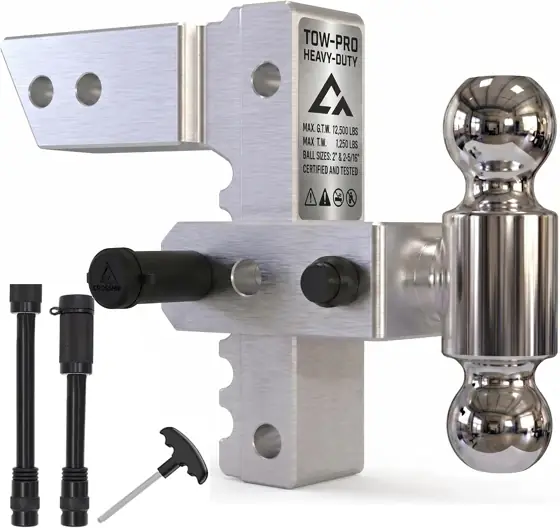 Adjustable Trailer Hitch, 6" Drop/Rise,… — Photo 1