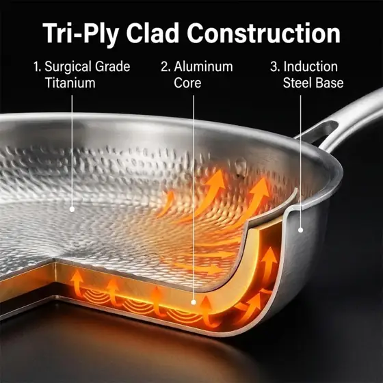 Titanium 12" Frying Pan with… — Photo 2