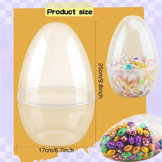 Giant Clear Plastic Easter Eggs,… — Photo 2