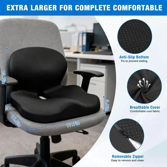 Seat Cushion with Back Support,… — Photo 2