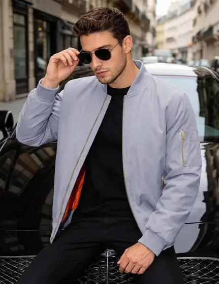 MAGNIVIT Men's Bomber Jacket Fall… — Photo 2
