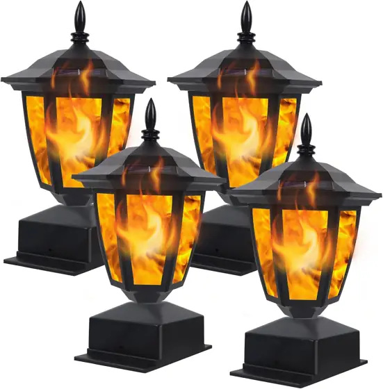 Dynaming Solar Flame Post Lights… — Photo 1