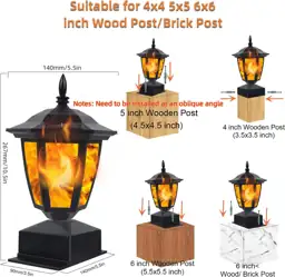 Dynaming Solar Flame Post Lights… — Photo 2