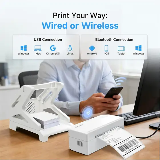 Bluetooth Thermal Label Printer w/… — Photo 2