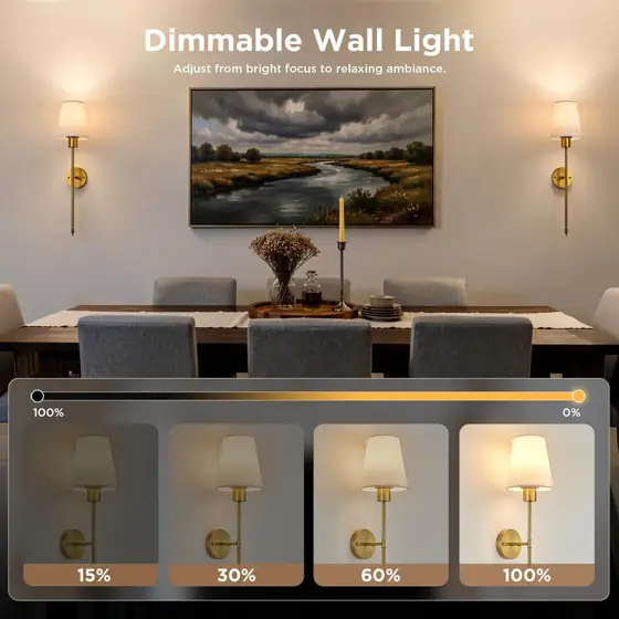 Brightown Battery Operated Wall Sconces… — Photo 2