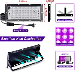 4 Pack 50W Black Lights… — Photo 2