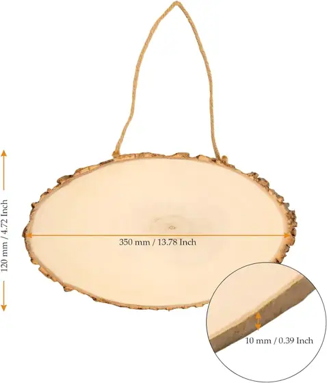 MUKCHAP 10 Pcs Oval Wood… — Photo 2