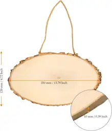 MUKCHAP 10 Pcs Oval Wood… — Photo 2