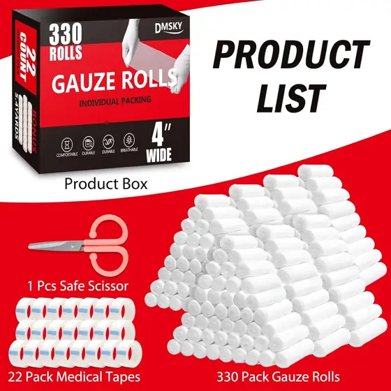 DMSKY 330 Pack Gauze Rolls,… — Photo 2