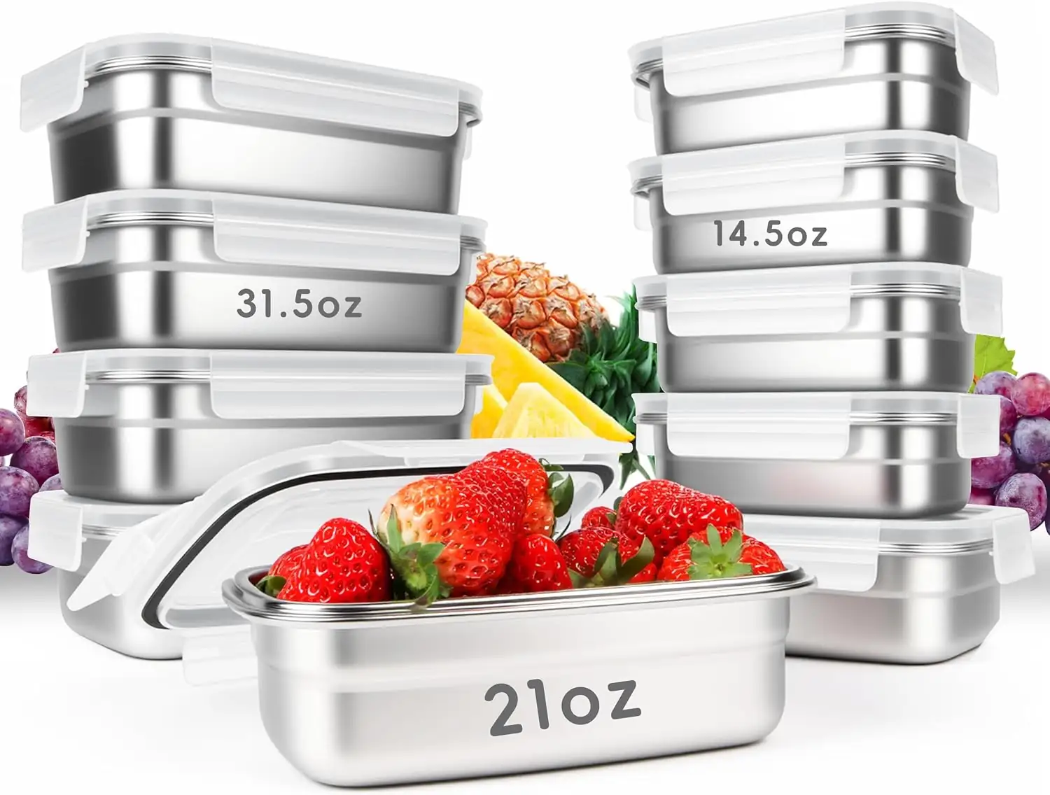 10Pcs 304 Stainless Steel Food… — Photo 1